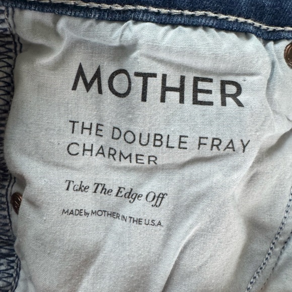 MOTHER The Double Fray Charmer Skinny Jeans Distressed Med Wash Size 27 - Picture 6 of 8